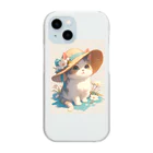 AQUAMETAVERSEの帽子をかぶった可愛い子猫 Marsa 106 Clear Smartphone Case