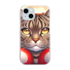 Super__Catのファイトキャット Clear Smartphone Case