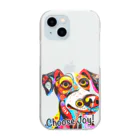 G.O.A.T.designの華やかな色合いが目を引く可愛らしい犬 Clear Smartphone Case