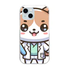 猫君の歯医者さんの歯ブラシ猫 Clear Smartphone Case