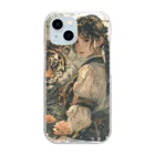 MistyStarkの虎と少女 Clear Smartphone Case