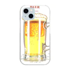 nanndaka-na-の昼からビール Clear Smartphone Case