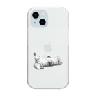 sansamのねこごろり/モノクロ Clear Smartphone Case