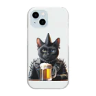 ねこねこぱんくのPUNK ROCK猫の「スパイク」 Clear Smartphone Case