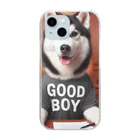 qloのGOOD BOY大統領 Clear Smartphone Case