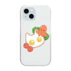 きょううんRRR・SUZURI支店のネコさん目玉焼きとタコさんウインナー Clear Smartphone Case