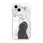 ニャン丸の横顔のときめき Clear Smartphone Case