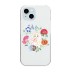 mitsuami_witchのSpring flower&Cat Clear Smartphone Case