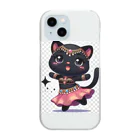 ベリーBellyの黒猫ベリーダンス Clear Smartphone Case