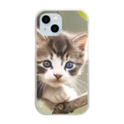 chocomegane0228の子猫と木 Clear Smartphone Case