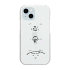 風の声を聴けのposition of 100（モノクロ） Clear Smartphone Case