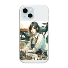 ヨーカズのバイク女子サキ Clear Smartphone Case