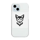 アニマルアーティファクトの猫ロゴ Clear Smartphone Case