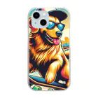 キャップ犬専門店のキャップ犬2 Clear Smartphone Case