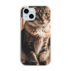 miyabi1116の書斎にたたずむ猫 Clear Smartphone Case