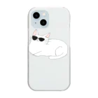 MOCHI Shopのカッコつけたいにゃんこ Clear Smartphone Case