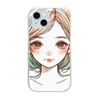 ドリームスケープデザインズの眼差し少女 Clear Smartphone Case