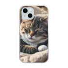 Ten117の眠たい猫 Clear Smartphone Case