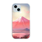 AQUAMETAVERSEの赤富士希望の印　なでしこ1478 Clear Smartphone Case