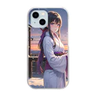 kimono_musume  AI artのscene5 Clear Smartphone Case
