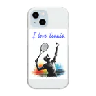 Tomohiro Shigaのお店のI love tennis.（その２） Clear Smartphone Case