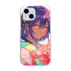 makun6027のオリジナルキャラ「橘美麗」グッズ　その２ Clear Smartphone Case