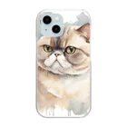 yae_8の猫　ストリートアート風 Clear Smartphone Case