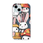 t_s_uのかわいいウサギ🐇 Clear Smartphone Case