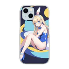 Animask-Storeのスペース・ラビ子ちゃん Clear Smartphone Case