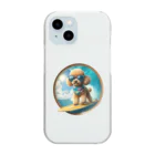 Surfing Dogの波乗りトイプードル Clear Smartphone Case