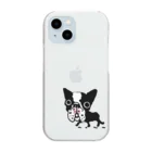 ブヒーズのSNUB NOSE DOGS※ボストンテリア※ Clear Smartphone Case