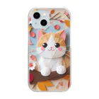 西野んカンパニーのペーパー猫 Clear Smartphone Case