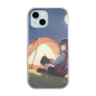 智のショップのキャンプ女子③ Clear Smartphone Case