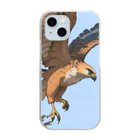 ganeshaの鳥の羽ばたきに続く鷹 Clear Smartphone Case