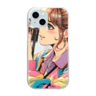 90'sタイムスリップ文具店の90'sカメラ少女① Clear Smartphone Case