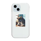 kaz_new9の蒼い瞳の猫ちゃん2 Clear Smartphone Case