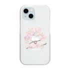 rina_suzuriのもふもふシマエナガ　桜　クリアスマホケース Clear Smartphone Case