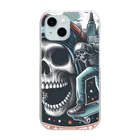 _Aloha_のskull 4 Clear Smartphone Case