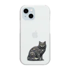 ichshopのmetal cat Clear Smartphone Case