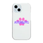 ANFANG のANFANG Dog stamp series  Clear Smartphone Case