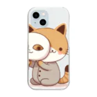 K'ramaの猫の仮面 Clear Smartphone Case