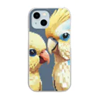 インコグッズのオカメインコとセキセイインコ Clear Smartphone Case