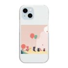 ねこ好きさんの公園で遊びたい、ねこさん達 Clear Smartphone Case