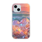 Mellow-Skyの美しすぎるハートシーグラス Clear Smartphone Case