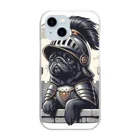 黒パグ🖤Black Pug laboratory🖤のRPG Pug series クリアスマホケース