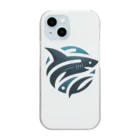  🌊 海の宝石ショップ 🐟のロゴシャーク Clear Smartphone Case