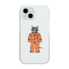 ももでるの宇宙飛行士猫(オレンジ) Clear Smartphone Case