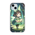 neko_28の森の妖精ちゃん Clear Smartphone Case