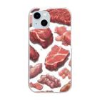 Haluuushopのmeats of meats Clear Smartphone Case