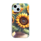 Flower Delightのひまわりの花束 Clear Smartphone Case